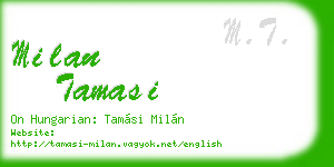 milan tamasi business card